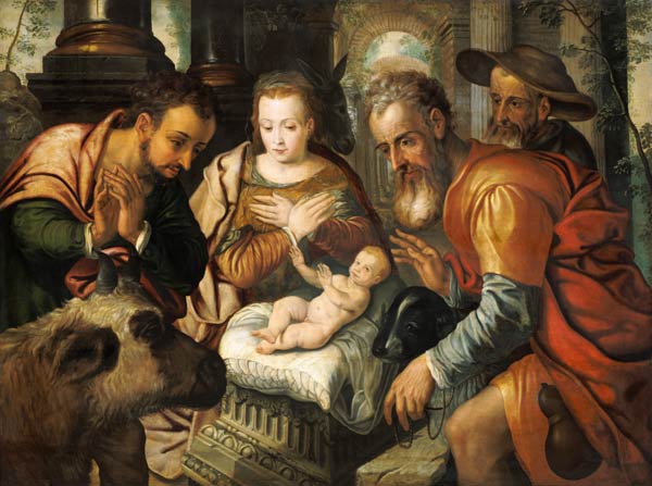 The adoration of the shepherds from Pieter Aertzen