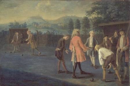Figures on a Bowling Green (panel) from Pieter Angillis