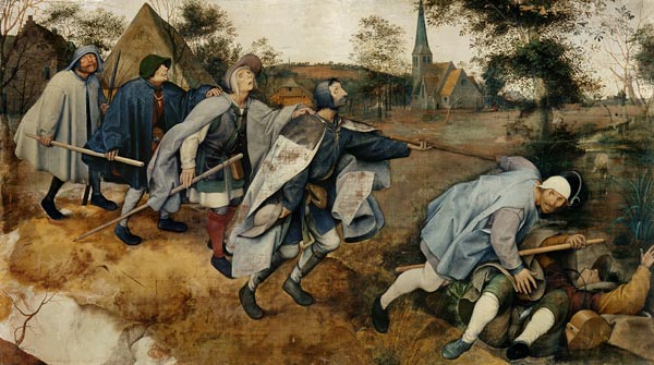The parable of the blind men from Pieter Brueghel the Elder