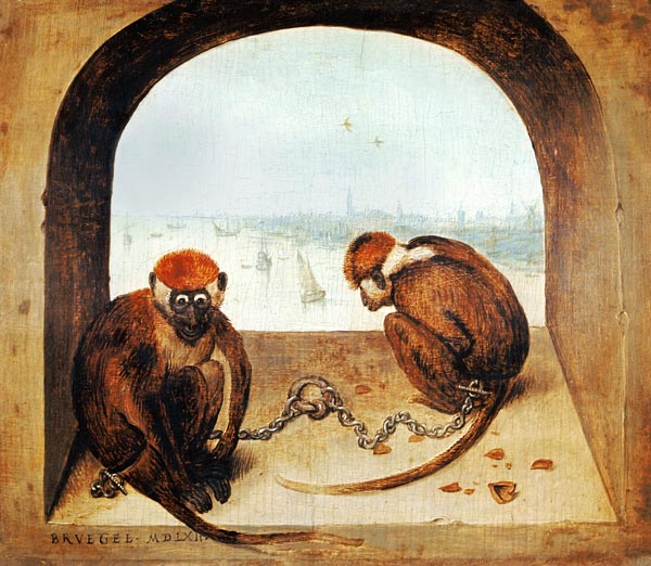 Two monkeys from Pieter Brueghel the Elder