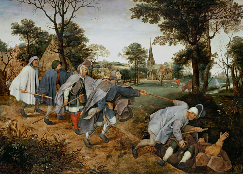 La parable des aveugles Wood from Pieter Brueghel the Younger
