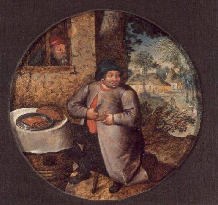 Flemish Proverb: Gluttony (panel) from Pieter Brueghel the Younger