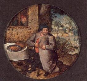 Flemish Proverb: Gluttony (panel)