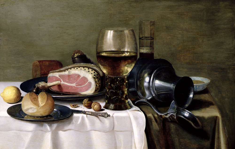 Still Life with Ham from Pieter Claesz