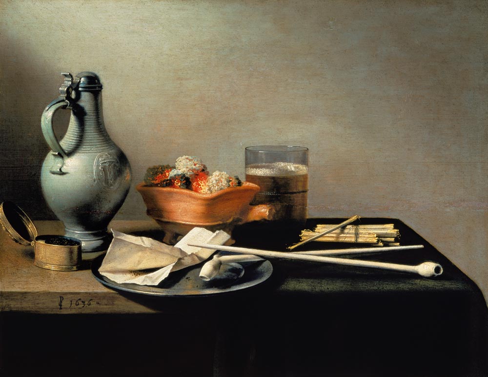 Still Life with Clay Pipes from Pieter Claesz
