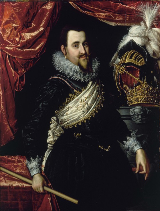 Portrait of King Christian IV of Denmark (1577-1648) from Pieter Isaacsz