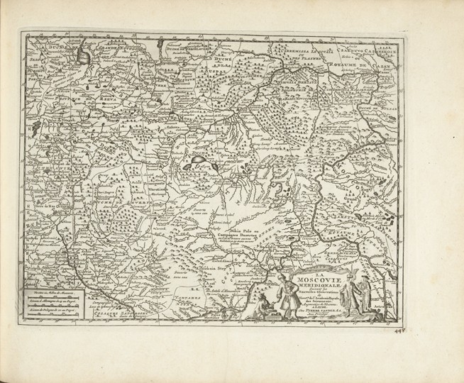 Map of Moscovia from Pieter van der Aa