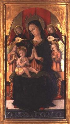 Madonna and Child with Angels (tempera on panel) from Pietro Alemanny