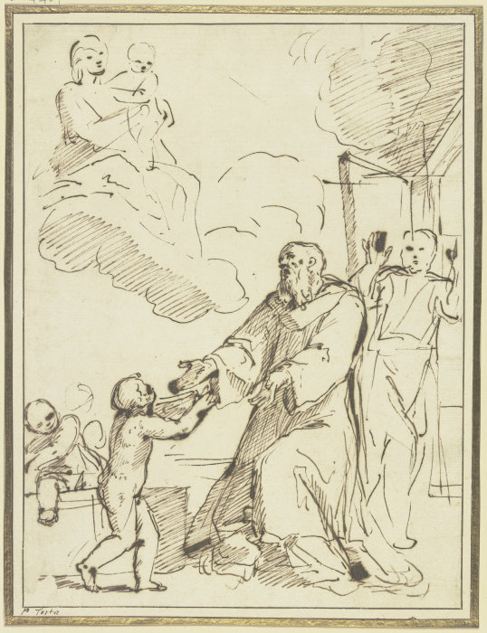 Der Heilige Nikolaus von Bari erweckt drei Knaben vom Tode from Pietro Antonio de Pietri