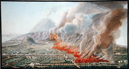 View of an eruption of Mt. Vesuvius which began on 23rd December 1760 and ended 5th January 1761, pl from Pietro Fabris