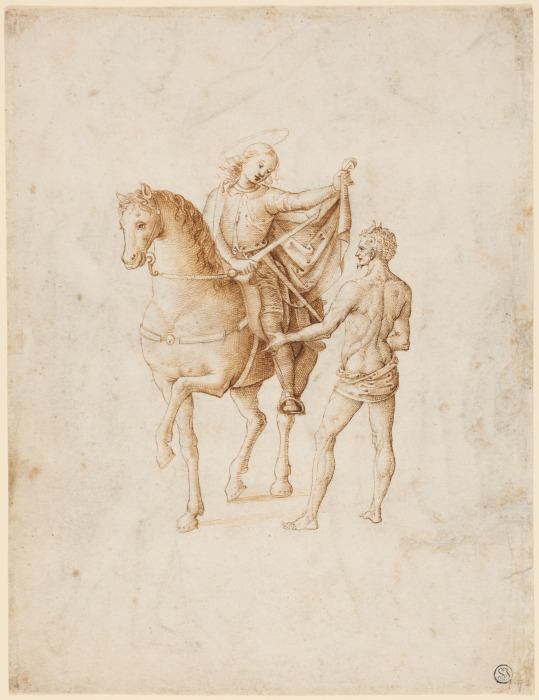 Der heilige Martin begegnet dem Satan from Pietro Perugino