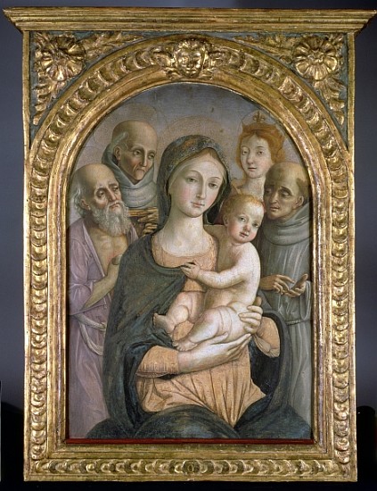 The Virgin and Child with SS. Jerome, Bernardino of Siena, Catherine of Alexandria and Francis, 15th from Pietro di Francesco degli Orioli