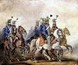 The blue hussars from Piotr Michalowski