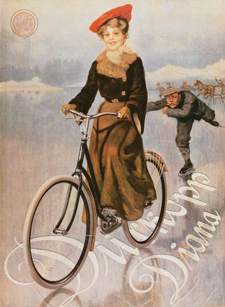 Ad for the ladies' bicycle Diana, company Dürkopp from Advertising art
