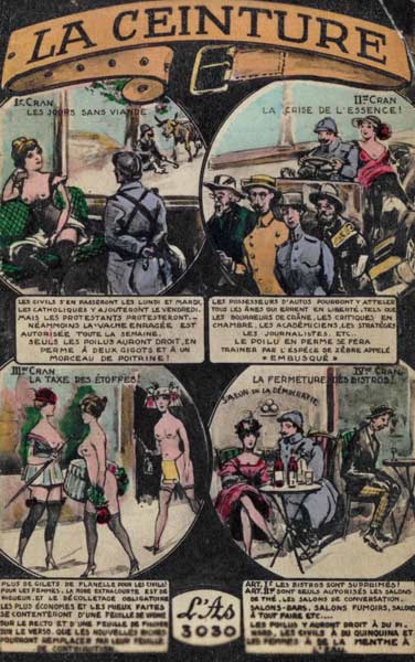 Satirical poster on the restrictions during the First World War from Advertising art