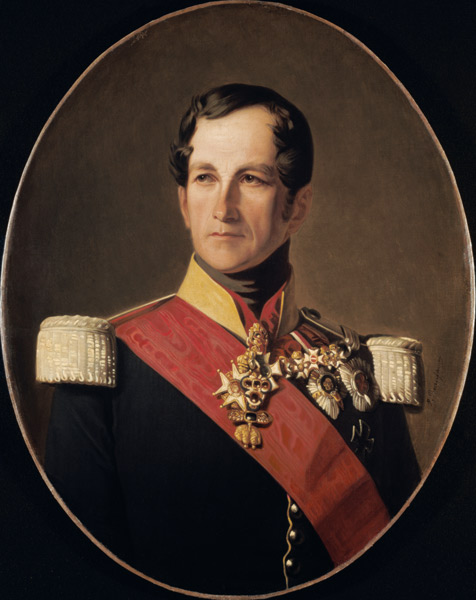 Portrait of Leopold I (1790-1865) of Saxe-Cobourg-Gotha in the Uniform of a Cuirassier from Polydore Beaufaux
