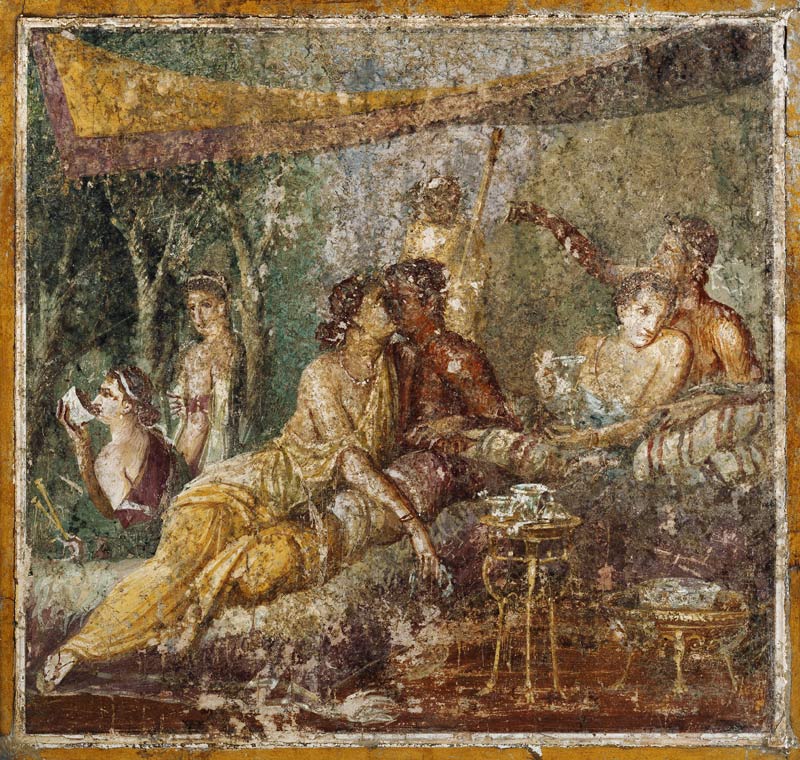 Two couples from Pompei, wall painting