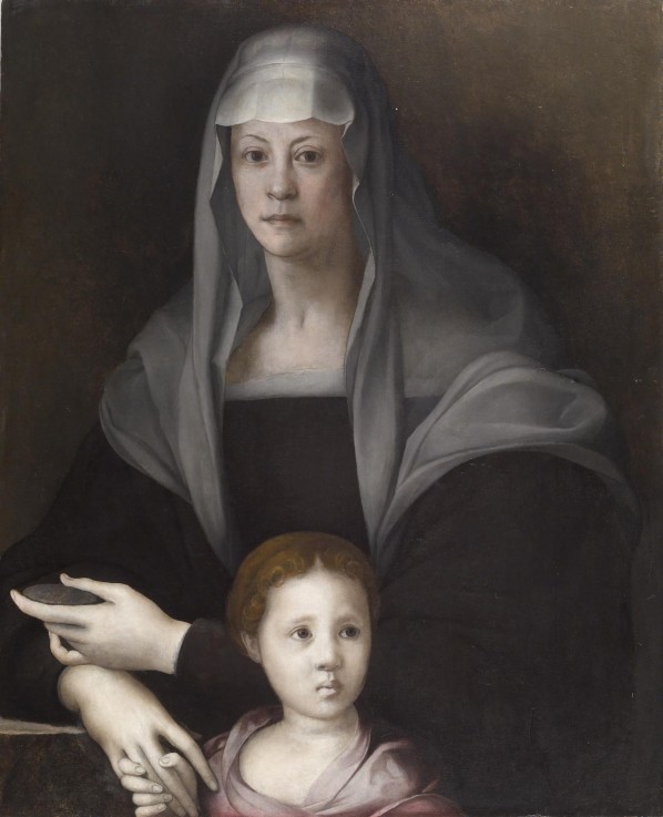 Portrait of Maria Salviati with Giulia de' Medici from Jacopo Pontormo,Jacopo Carucci da