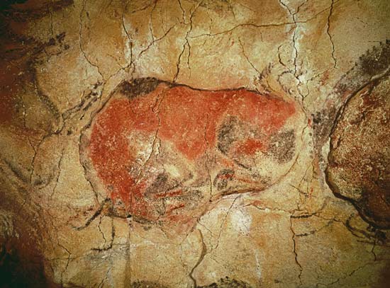 Bison from the Altamira Caves, Upper Paleolithic from Prehistoric