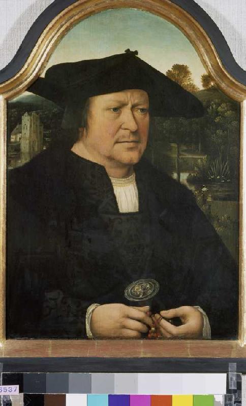 Portrait of an unknown man with a rosary. from Quinten Massys