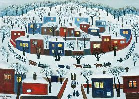 Winter Village, 1969 (oil on canvas) 