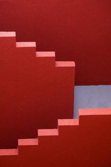 red stairs