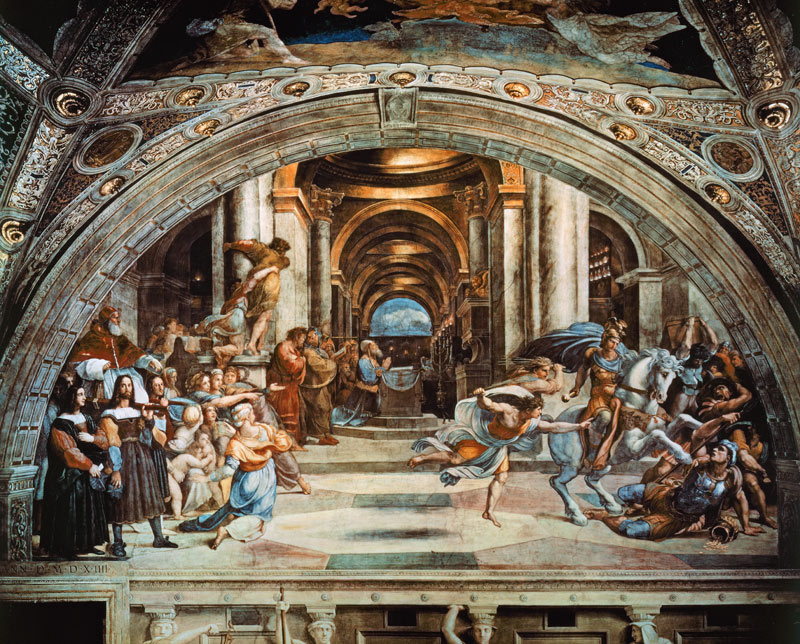 Die Vertreibung des Heliodor aus dem Tempel from Raffaello Sanzio da Urbino