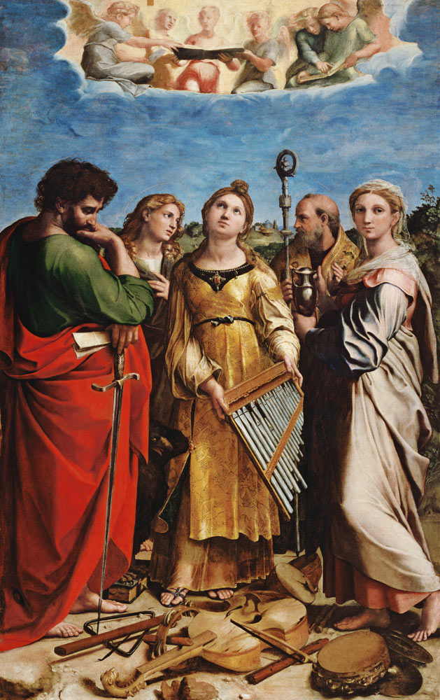 Holy Cäcilie with saints from Raffaello Sanzio da Urbino