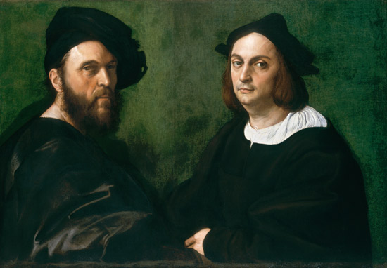 Double Portrait from Raffaello Sanzio da Urbino