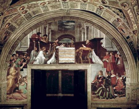 The Mass of Bolsena, from the Stanza dell'Eliodor from Raffaello Sanzio da Urbino