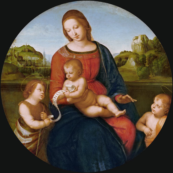 Maria with the child and the little Johannes d.T. (Madonna Terranuova) from Raffaello Sanzio da Urbino