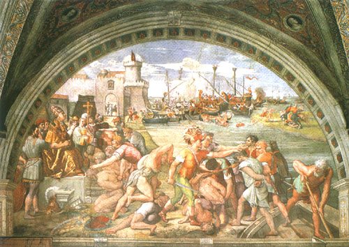 The Battle of Ostia from Raffaello Sanzio da Urbino