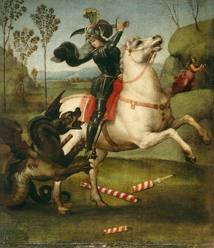 St. George Struggling with the Dragon from Raffaello Sanzio da Urbino