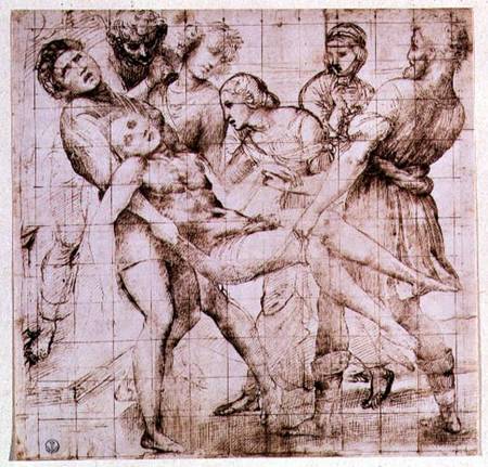 Study for the 'Entombment' in the Galleria Borghese, Rome from Raffaello Sanzio da Urbino