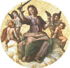 Justitia (detail part of blanket of the Stanza della Segnatura)