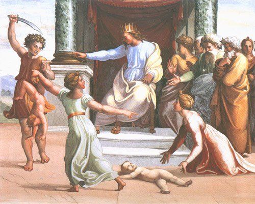 Judgement of Solomon (detail) from Raffaello Sanzio da Urbino