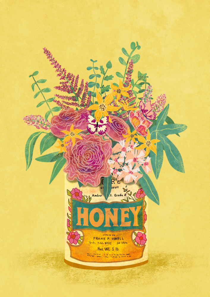 Flowers In a vintage Honey Can from Raissa Oltmanns