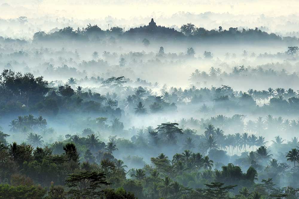 Misty Borobudur from Ramdani