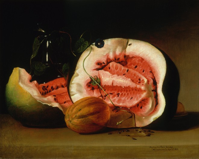 Melons and Morning Glories from Raphaelle Peale