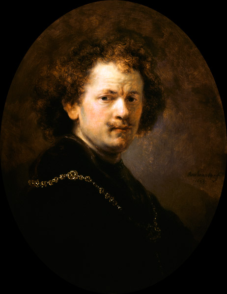 Self-portrait with an entblösstem head from Rembrandt van Rijn