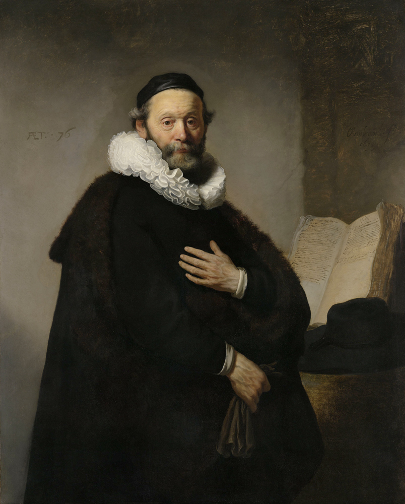 Portrait of Remonstrant Minister Johannes Wtenbogaert from Rembrandt van Rijn