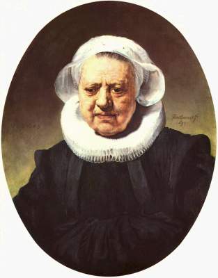 Portrait of a 83-year-old woman from Rembrandt van Rijn