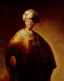 Portrait of a distinguished man from the middle east from Rembrandt van Rijn