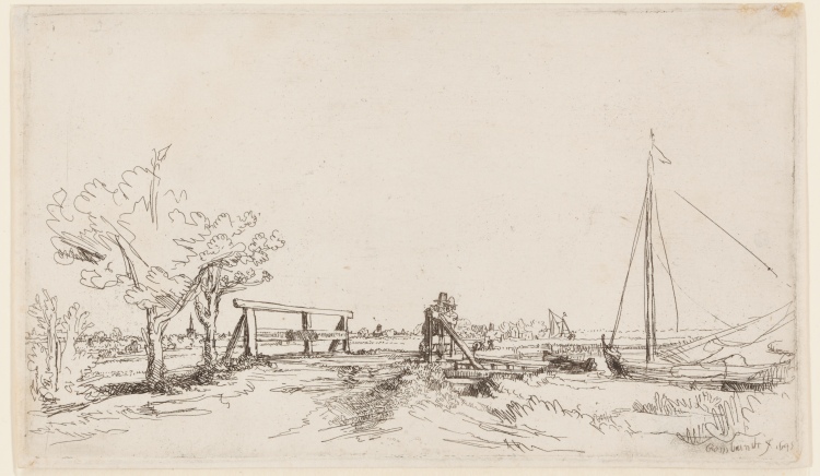 Jan Six bridge from Rembrandt van Rijn
