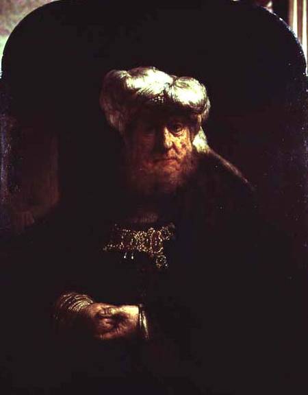 Man in Oriental Costume (possibly King Ussiah Stricken With Leprosy) from Rembrandt van Rijn