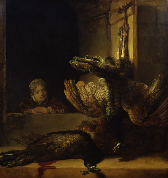 Rembrandt / Still-life with dead peacock from Rembrandt van Rijn