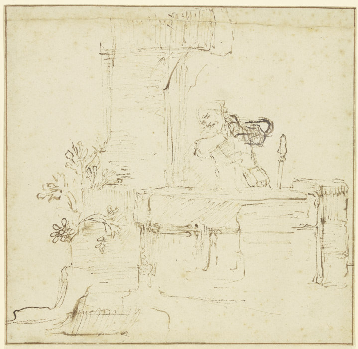 Ruben at the well from Rembrandt van Rijn