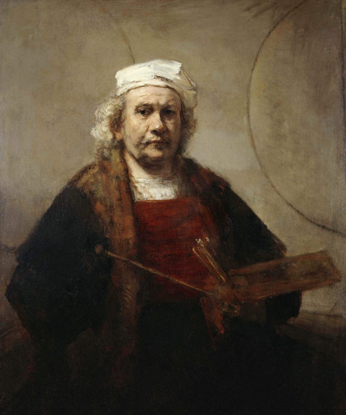 Self portrait with two circles from Rembrandt van Rijn
