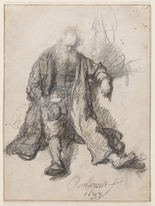 Old Man Seated (The Drunken Lot?) from Rembrandt van Rijn