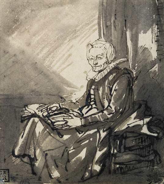Woman with an Open Book on her Lap